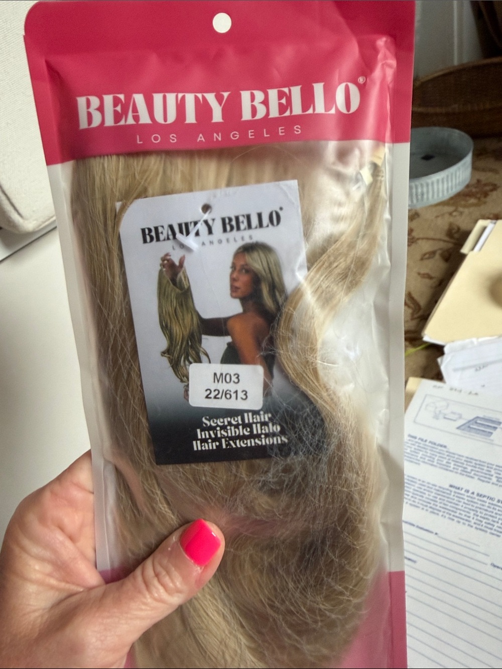 Halo Hair Extension - Light Blonde (22/613)
